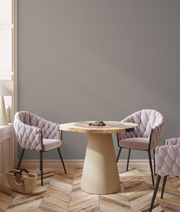 Velvet Cream Wallpaper, Matte Gray Wallpaper, Modern & Minimalist Wall Covering,Modern Look Neutral Colors Glittering Wallcovering