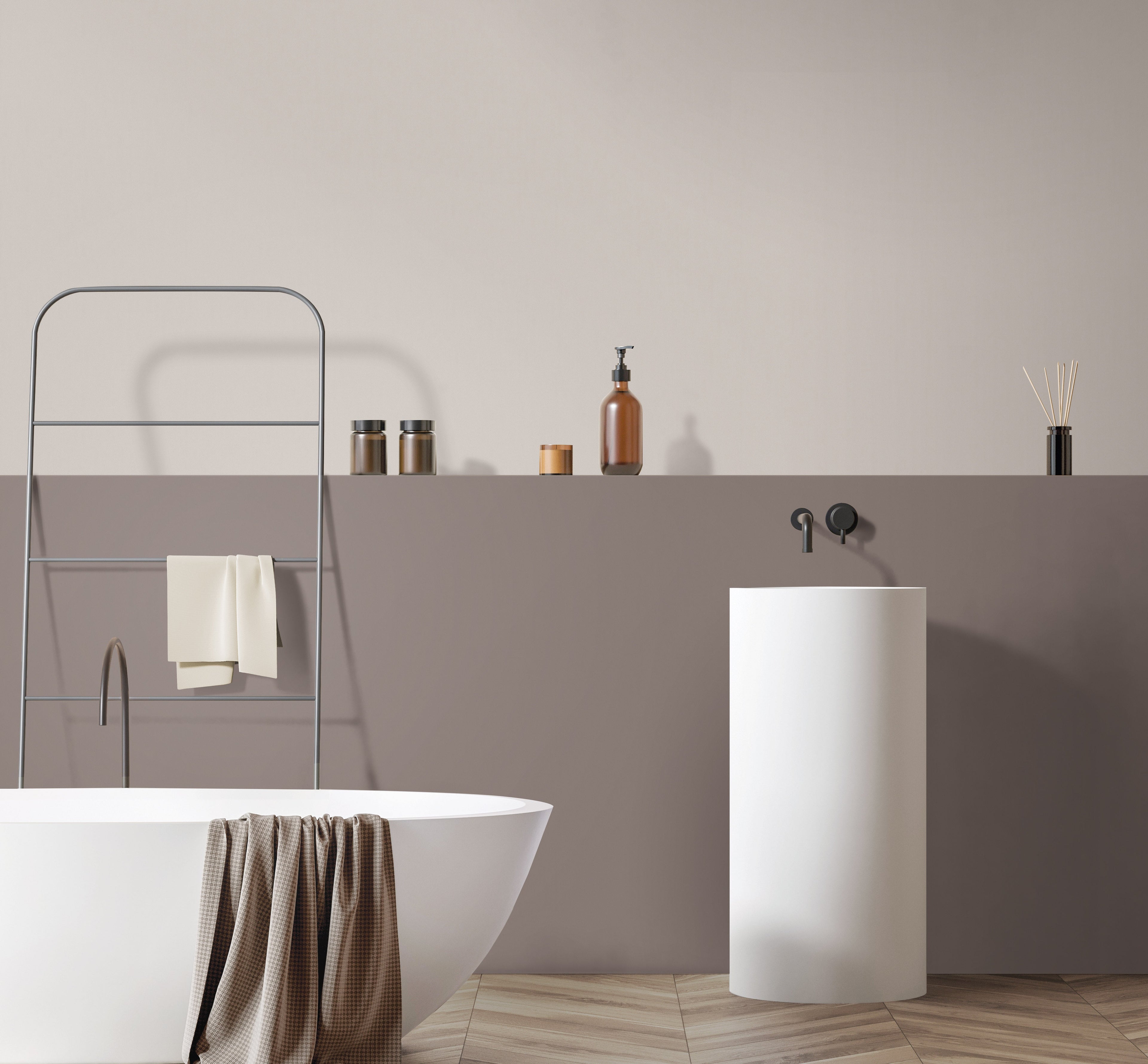 Velvet Cream Wallpaper, Matte Gray Wallpaper, Modern & Minimalist Wall Covering,Modern Look Neutral Colors Glittering Wallcovering