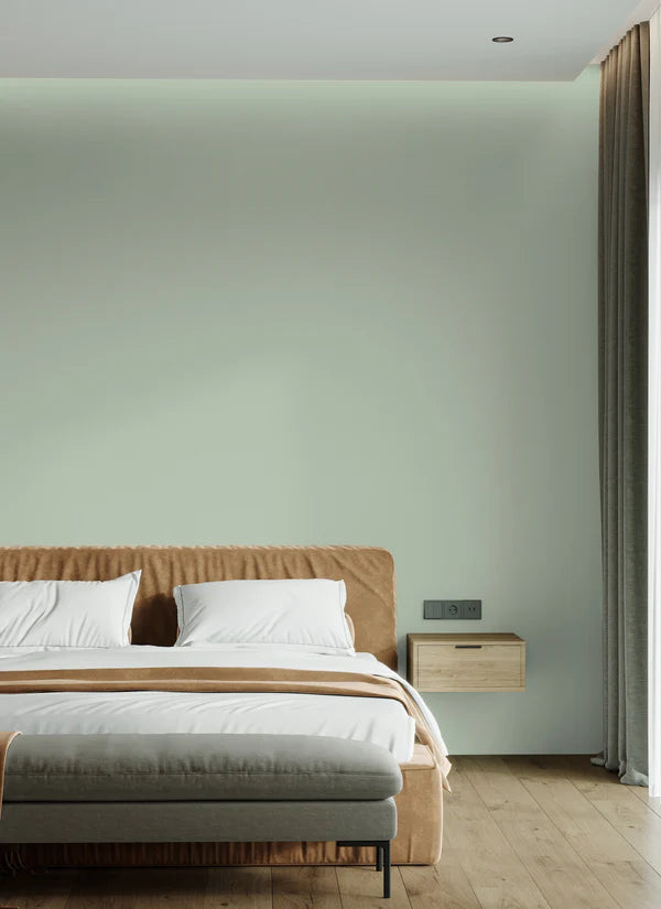 Light Green Embossed Wallpaper