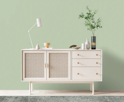 Light Green Embossed Wallpaper