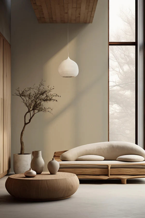 Elegant Light Brown Embossed Wallpaper