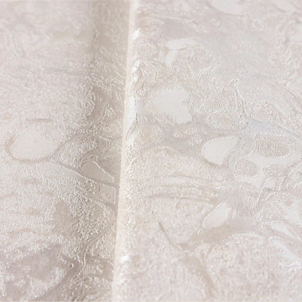 Modern Marble Embossed Silver Flower Wallpaper