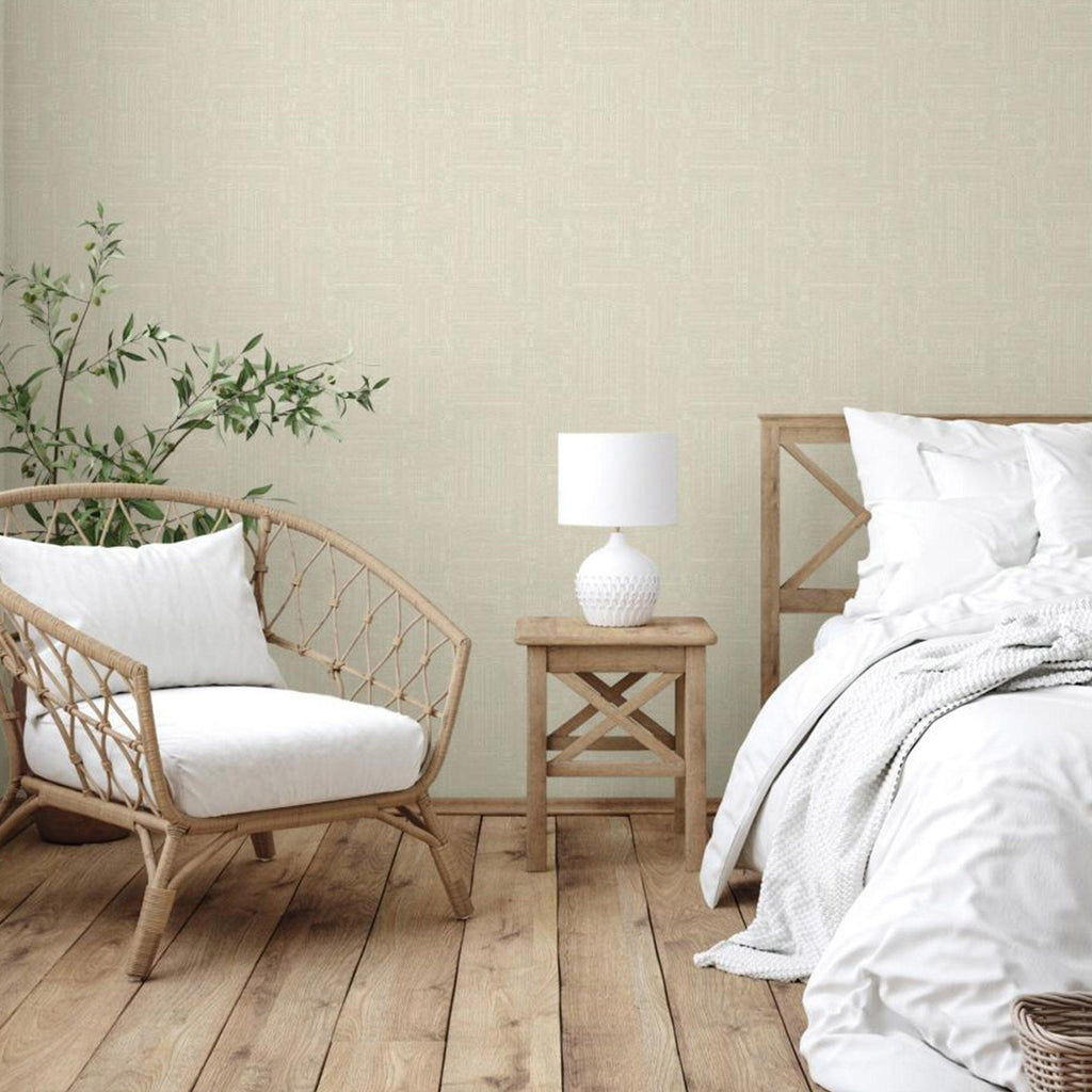 Modern Abstract Geometric Wallpaper, Stylish 3D Embossed Neutral Colors Wallcovering