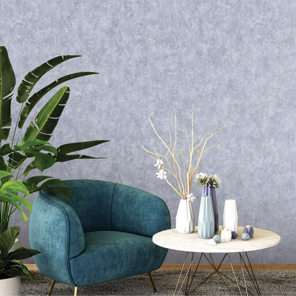 Silver Distressed Rustic 3D Embossed Wallpaper