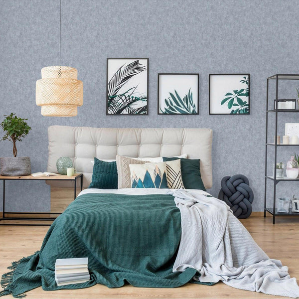 Silver Distressed Rustic 3D Embossed Wallpaper