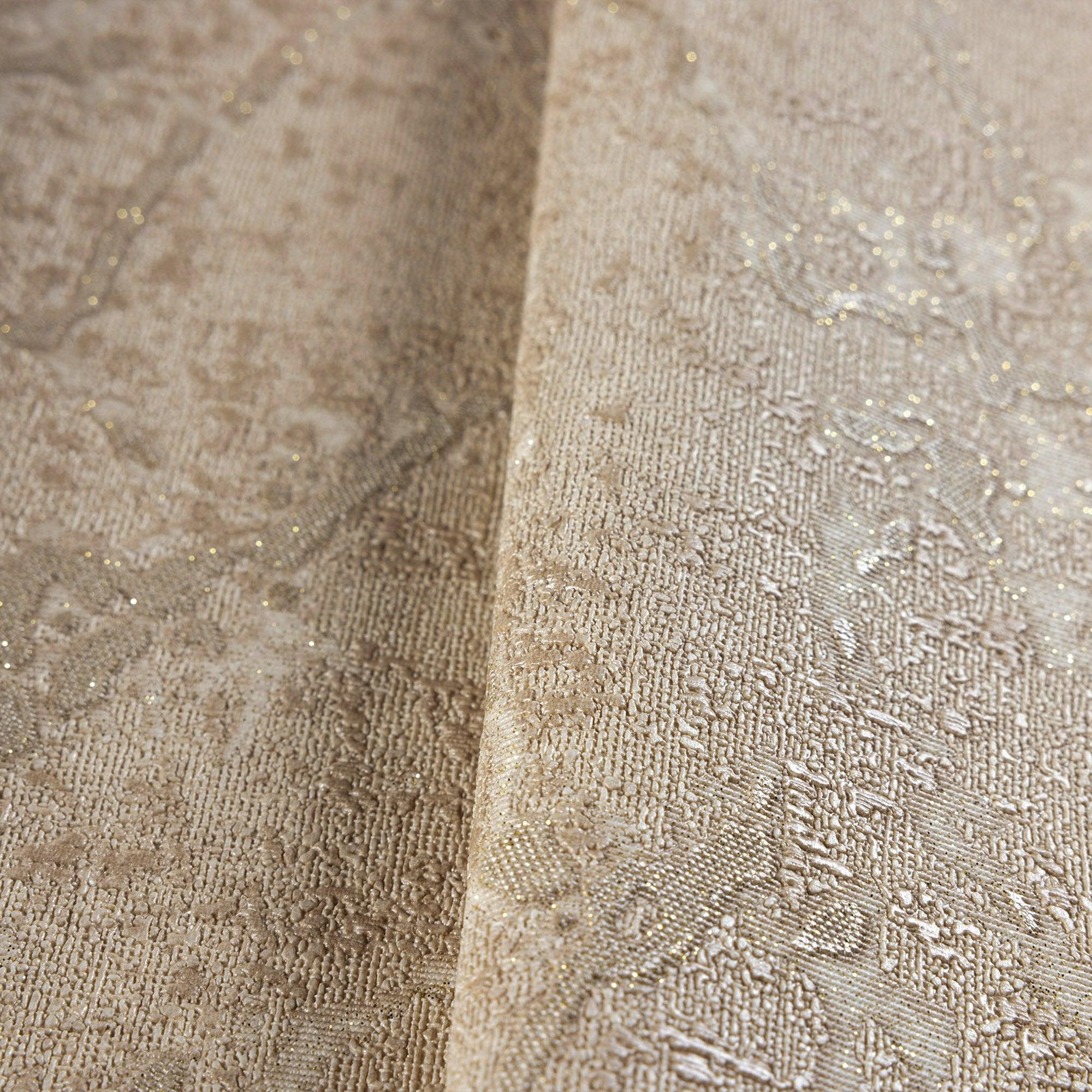 Sleek Abstract Embossed Wallpaper, Beige, Rich Textured Plain Modern Shimmering Wall Decor, Non-Woven Wallcovering