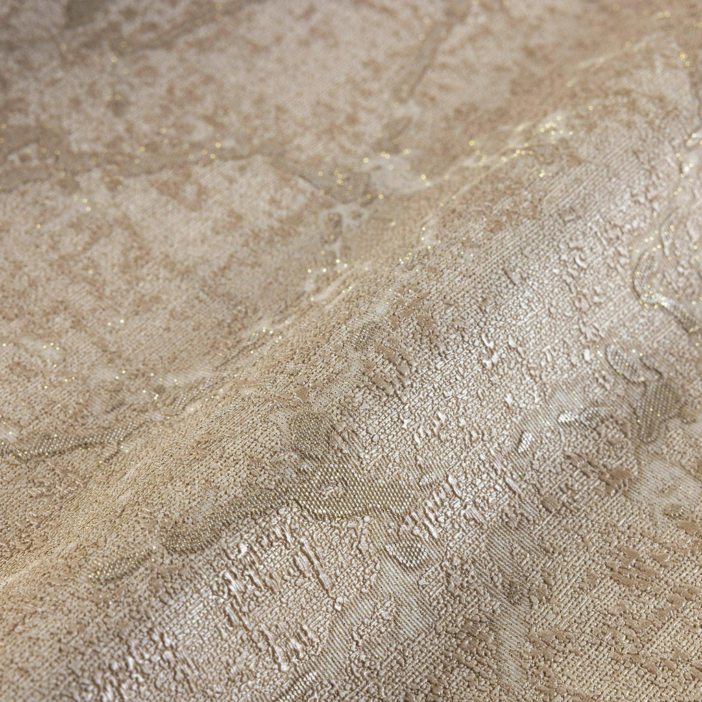 Sleek Abstract Embossed Wallpaper, Beige, Rich Textured Plain Modern Shimmering Wall Decor, Non-Woven Wallcovering