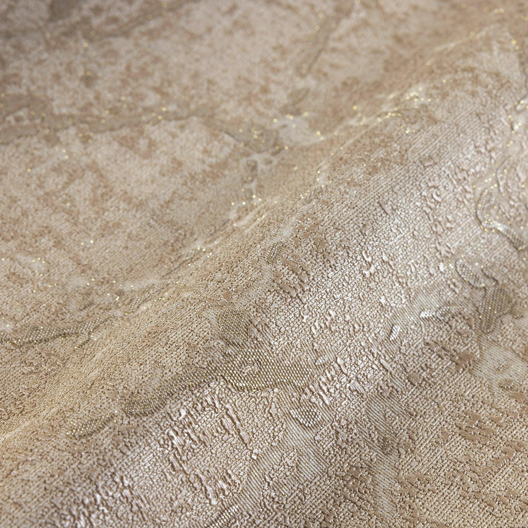 Sleek Abstract Embossed Wallpaper, Beige, Rich Textured Plain Modern Shimmering Wall Decor, Non-Woven Wallcovering