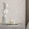 Sleek Abstract Embossed Wallpaper, Light Gray Rich Textured Plain Modern Shimmering Wall Decor, Non-Woven Wallcovering