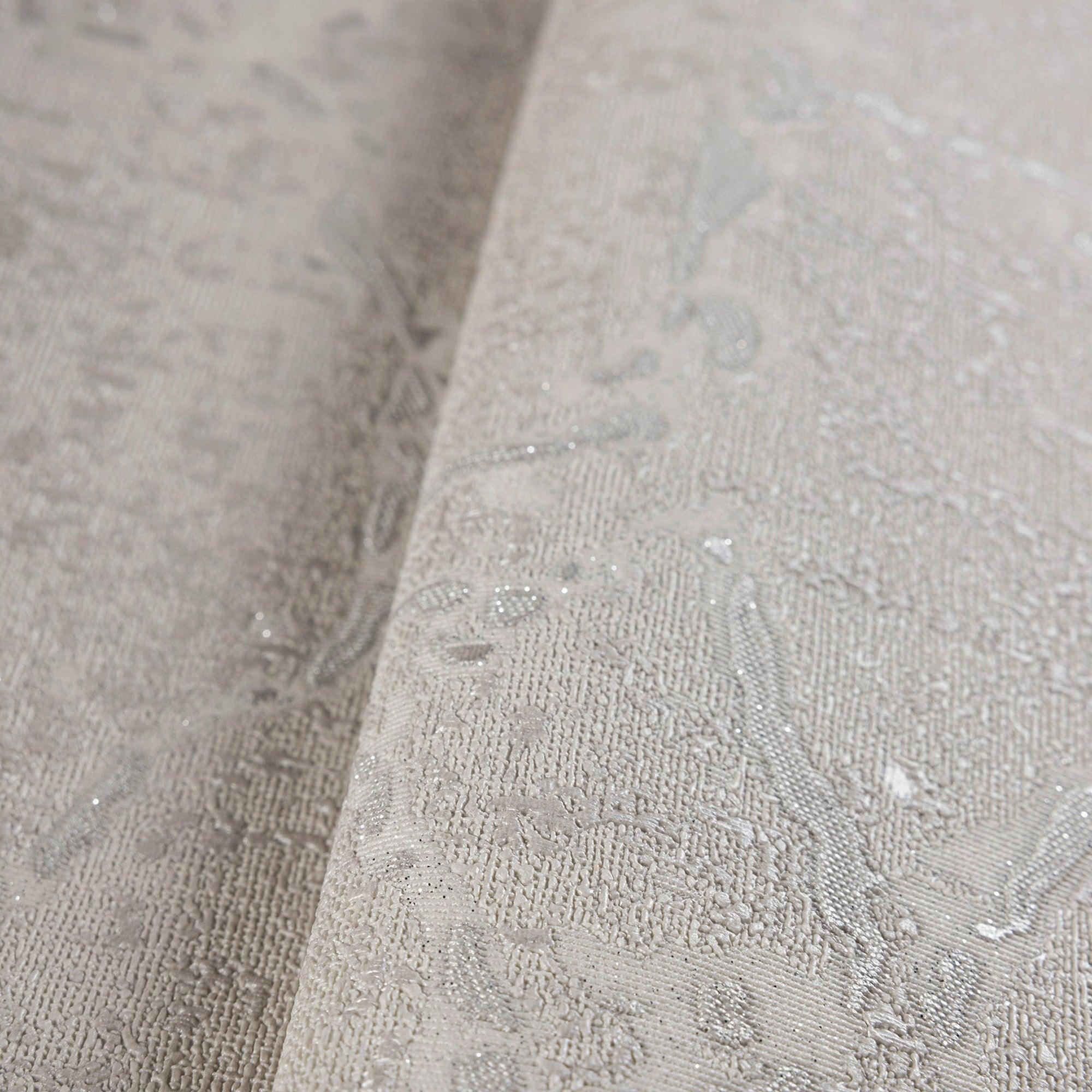 Sleek Abstract Embossed Wallpaper, Light Gray Rich Textured Plain Modern Shimmering Wall Decor, Non-Woven Wallcovering