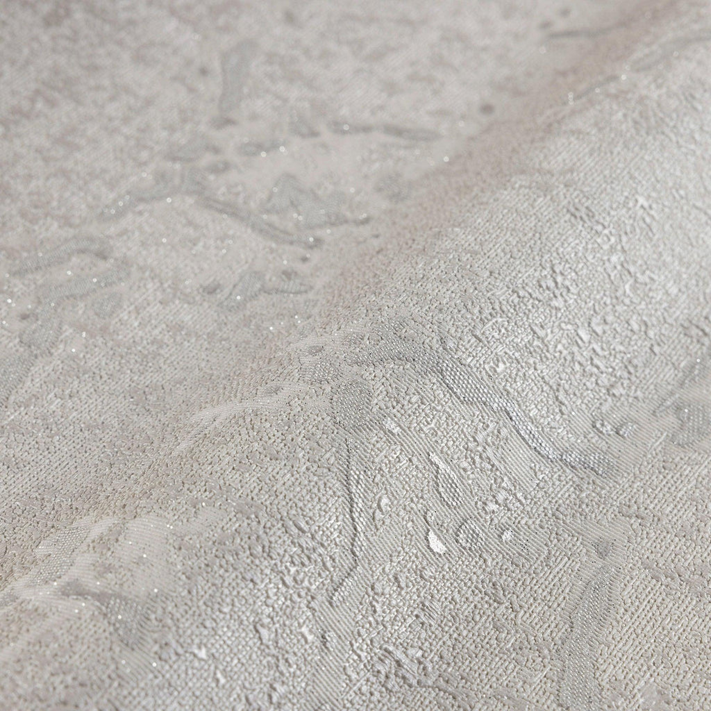 Sleek Abstract Embossed Wallpaper, Light Gray Rich Textured Plain Modern Shimmering Wall Decor, Non-Woven Wallcovering