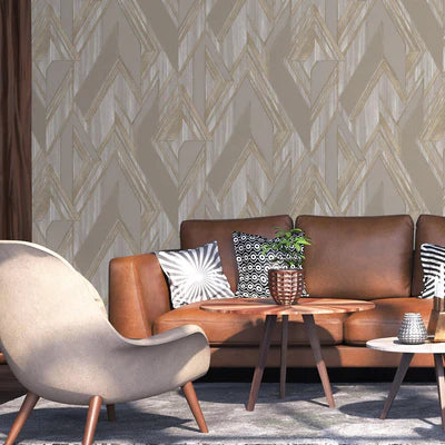 Stylish Herringbone Geometric Wallpaper