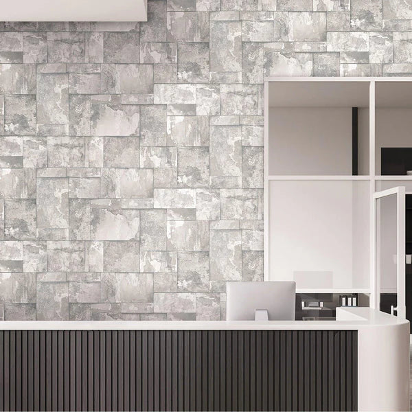 Stylish Rusted Gray Stone Metallic Wallpaper