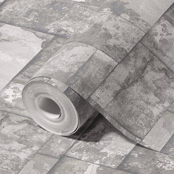 Stylish Rusted Gray Stone Metallic Wallpaper