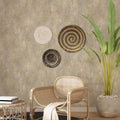 Timeless Distressed Embossed Wallpaper, Beige Worn Abstract Rustic Pattern Modern Wallcovering For Home And Commercial Use, Rich Textured Wall Accent
