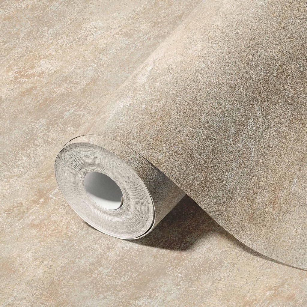Timeless Distressed Embossed Wallpaper, Beige Worn Abstract Rustic Pattern Modern Wallcovering For Home And Commercial Use, Rich Textured Wall Accent