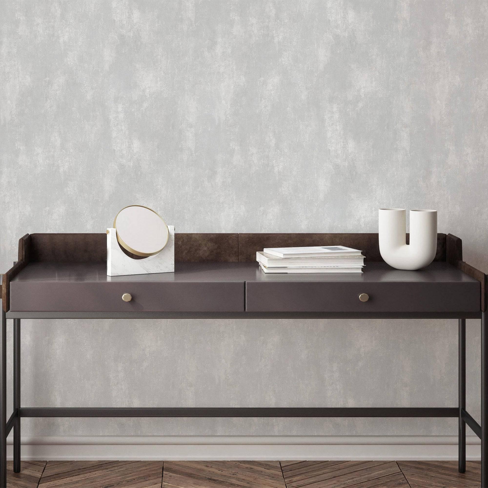 Timeless Distressed Embossed Wallpaper, Ivory Worn Abstract Rustic Pattern Modern Wallcovering For Home And Commercial Use, Rich Textured Wall Accent