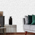White Distressed Rustic 3D Embossed Wallpaper