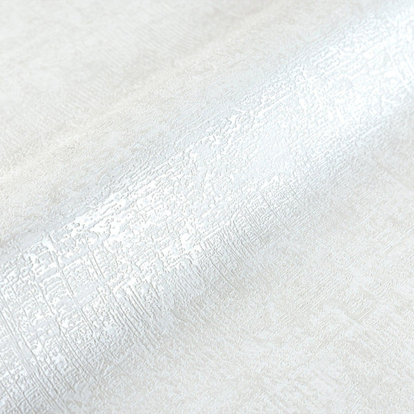 White Stylish Distressed 3D Embossed Wallpaper